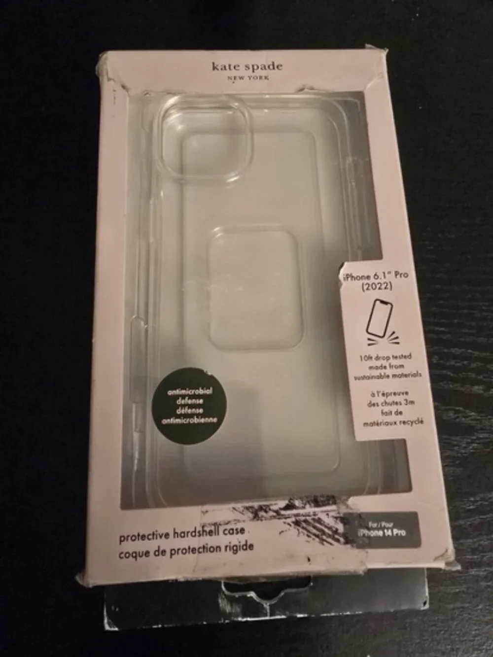 Kate Spade Clear Hardshell Phone Case for iPhone 14 Pro